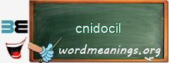 WordMeaning blackboard for cnidocil